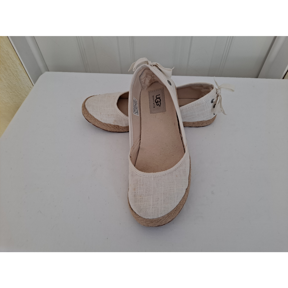 UGG Linen Cream Flats